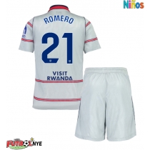 Camiseta Atletico Madrid Cristian Romero #21 Tercera Equipación para niños 2026-27 manga corta (+ pantalones cortos)